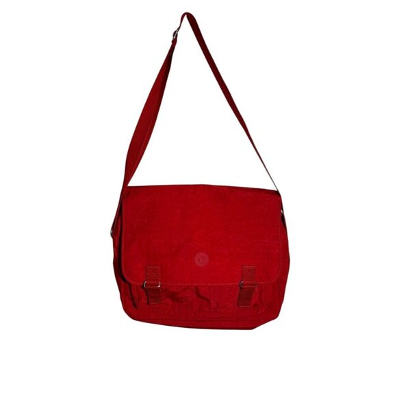 Kipling Handbags - Red Kipling Messenger Bag With Adjustable Strap & Multiple Pockets